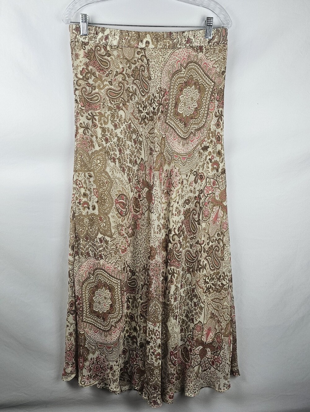 Roz & Ali Paisley & Floral Maxi Skirt Sz Med Cottagecore Praire